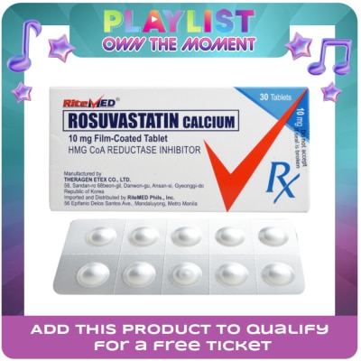 RITEMED - Rosuvastatin 10mg 1 Tablet [PRESCRIPTION REQUIRED]