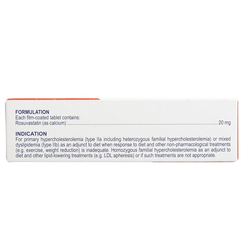 Rosuvastatin 20mg 1 Tablet [PRESCRIPTION REQUIRED]