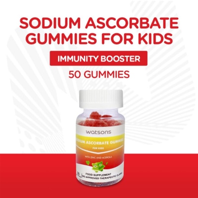 WATSONS GENERICS WATSONS GENERICS Sodium Ascorbate Gummies with Zinc and Acerola for Kids (Expiry: Dec 13, 2025)