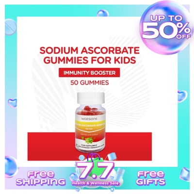 WATSONS GENERICS WATSONS GENERICS Sodium Ascorbate Gummies with Zinc and Acerola for Kids (Expiry: Dec 13, 2025)
