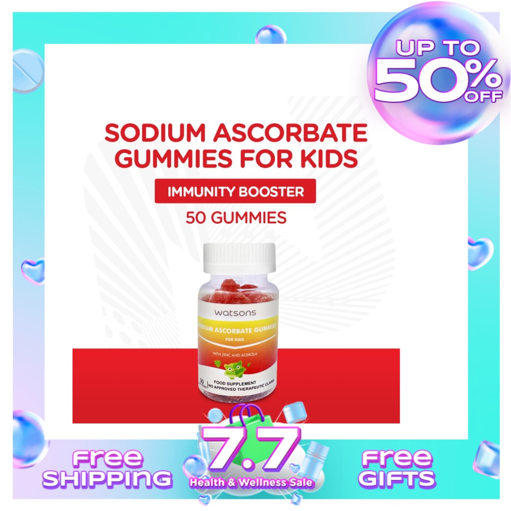 WATSONS GENERICS Sodium Ascorbate Gummies with Zinc and Acerola for Kids (Expiry: Dec 13, 2025)