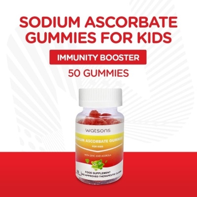 WATSONS GENERICS WATSONS GENERICS Sodium Ascorbate Gummies with Zinc and Acerola for Kids (Expiry: Dec 13, 2025)