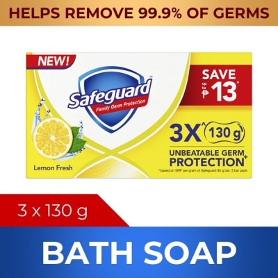 SAFEGUARD Lemon Fresh Bar Soap 130gx3 Value Pack