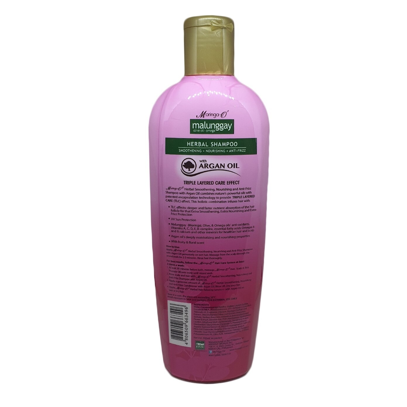 Moringa-O2 Herbal Anti-Frizz Shampoo with Argan Oil 350ml