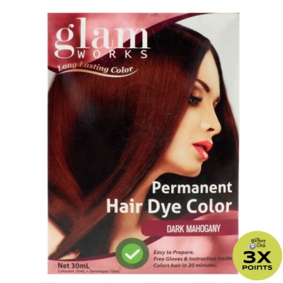 GLAMWORKS Dark Mahogany Hair Dye Color 30ml