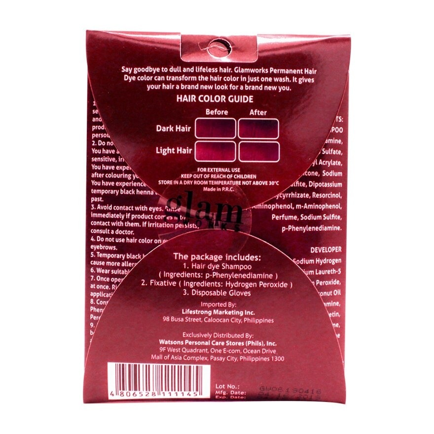 Dark Mahogany Hair Dye Color 30ml