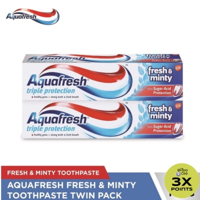 AQUAFRESH Fresh and Minty Toothpaste 100ml Twin Pack