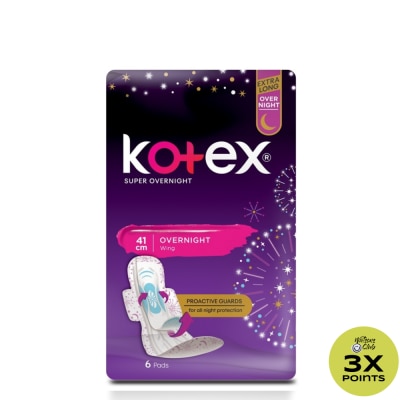 KOTEX Super Overnight with Wings 41cm 6 Pads