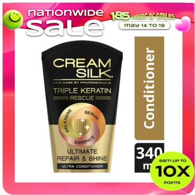 CREAMSILK - Cream Silk Triple Keratin Rescue Conditioner Ultimate Repair & Shine 340ML