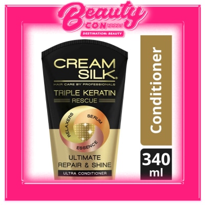 CREAMSILK Cream Silk Triple Keratin Rescue Conditioner Ultimate Repair & Shine 340ML