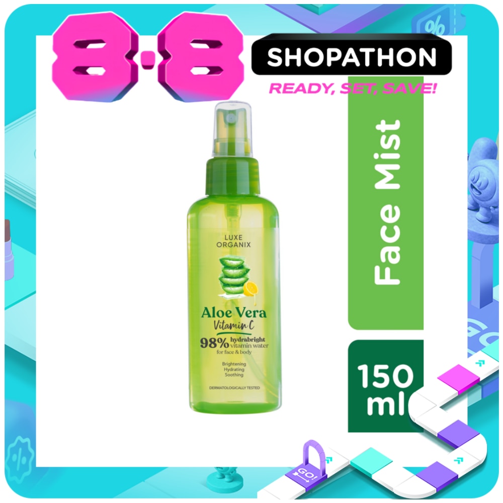 Luxe Organix 98% Aloe Vera Vitamin C hydrabright Vitamin Water 150ml image