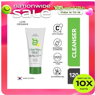 LUXE ORGANIX - Luxe Organix 99% Aloe Vera Vitamin C Hydrabright Cleanser 120ml
