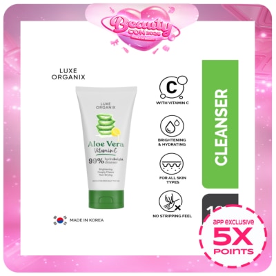 LUXE ORGANIX - Luxe Organix 99% Aloe Vera Vitamin C Hydrabright Cleanser 120ml