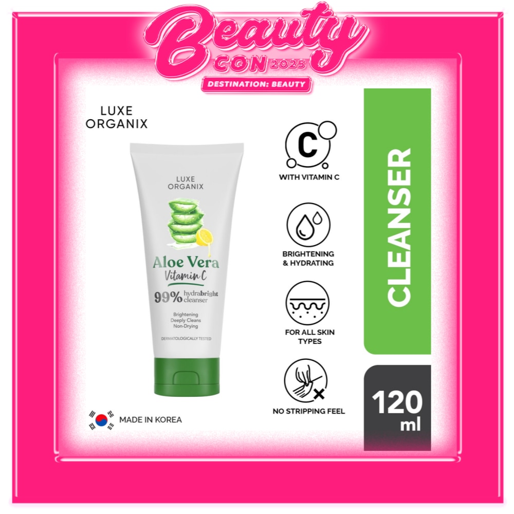 Luxe Organix 99% Aloe Vera Vitamin C Hydrabright Cleanser 120ml