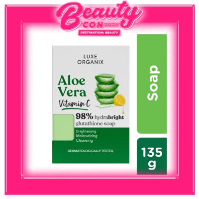 LUXE ORGANIX Luxe Organix 98% Aloe Vera Vitamin C Hydrabright Glutathione Soap 135g