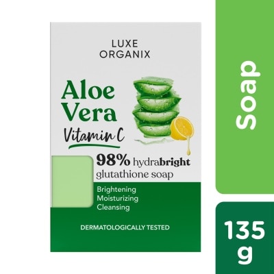 LUXE ORGANIX Luxe Organix 98% Aloe Vera Vitamin C Hydrabright Glutathione Soap 135g