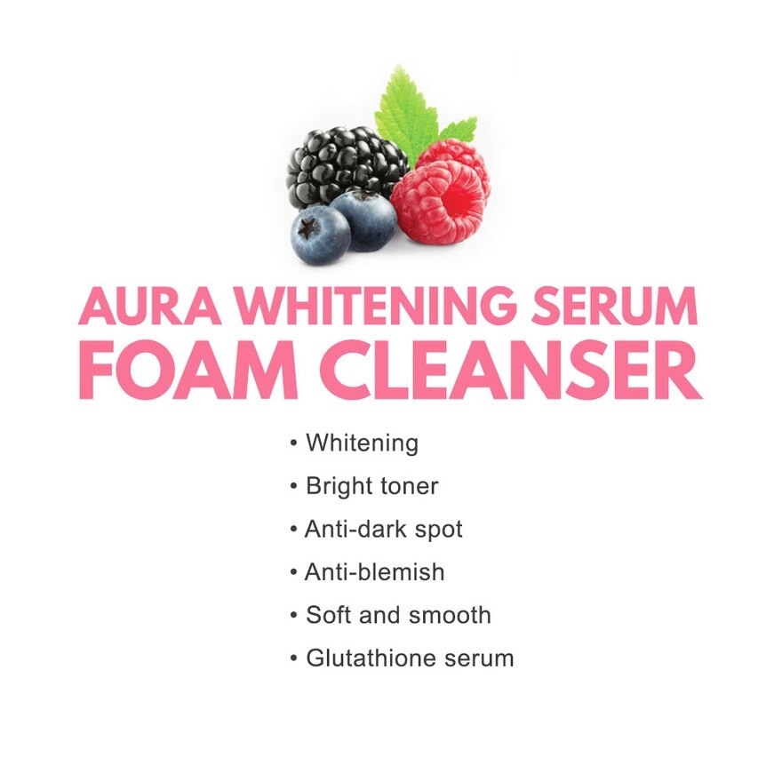 Aura Whitening Serum Foam Cleanser 12ml