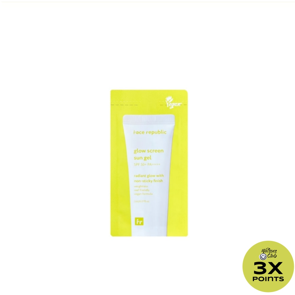 FACE REPUBLIC Glow Screen Sun Gel SPF 50+ PA++++ 2ml