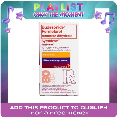SYMBICORT - Budesonide 80mcg + Formoterol furoate dihydrate 4.5mcg Metered Dose Inhaler 120D [PRESCRIPTION REQUIRED]