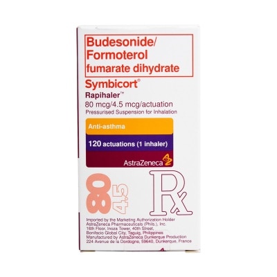 SYMBICORT Budesonide 80mcg + Formoterol furoate dihydrate 4.5mcg Metered Dose Inhaler 120D [PRESCRIPTION REQUIRED]