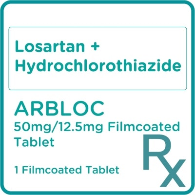 ARBLOC Losartan + Hydrochlorothiazide 50mg/12.5mg 1 Filmcoated Tablet  [PRESCRIPTION REQUIRED]