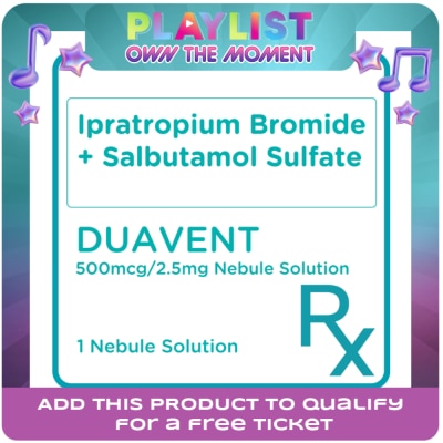 DUAVENT - Ipratropium Bromide + Salbutamol Sulfate 500mcg/2.5mg 1 Nebule Solution [Prescription Required]