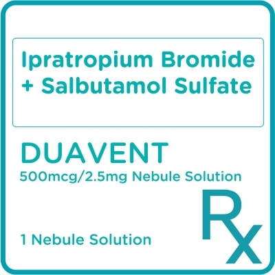 DUAVENT Ipratropium Bromide + Salbutamol Sulfate 500mcg/2.5mg 1 Nebule Solution [Prescription Required]