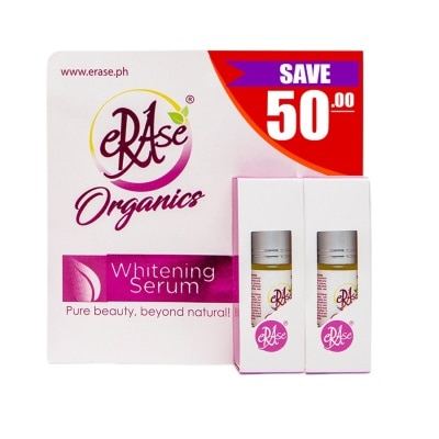 ERASE Organics Whitening Serum 7ml x 2s Save Php 50