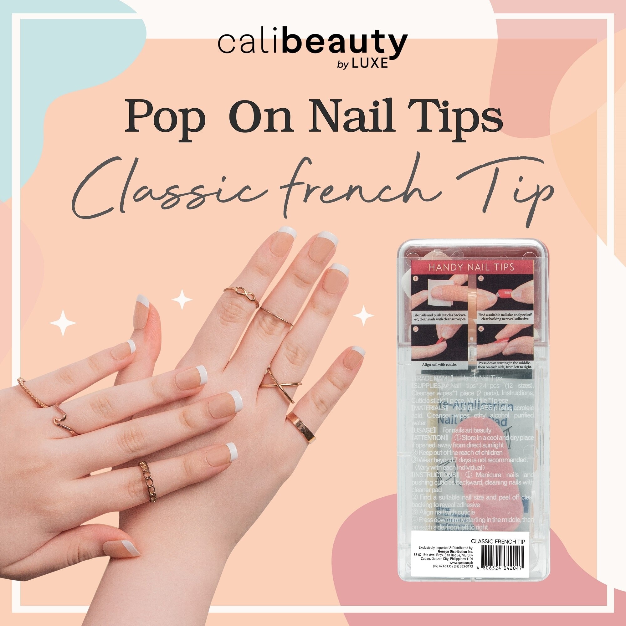 Nail Tips Classic French Tip 24 Tips