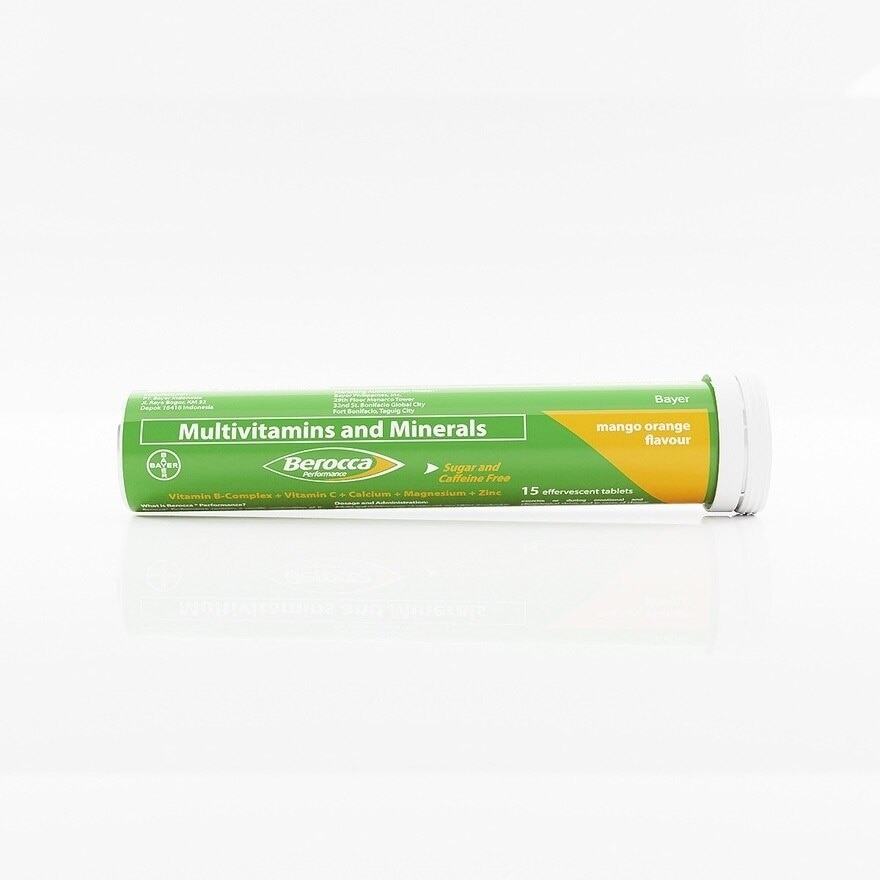 Berocca Effervescent Tablet Mango Orange Flavor 15s