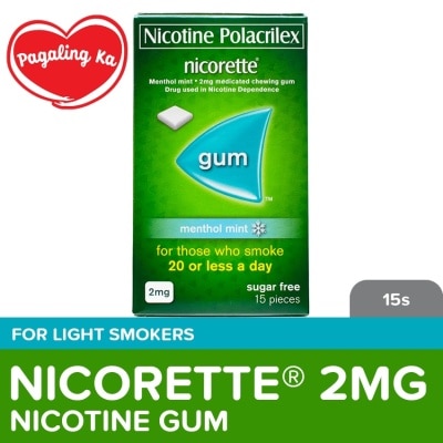 NICORETTE Nicorette Menthol Mint Nicotine Gum 2mg 15s - Quit Smoking