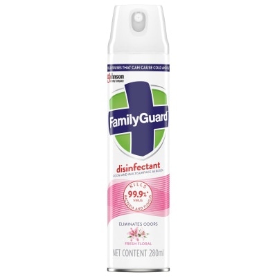 FAMILYGUARD Fresh Floral Disinfectant Room and Multisurface Aerosol Spray 280ml