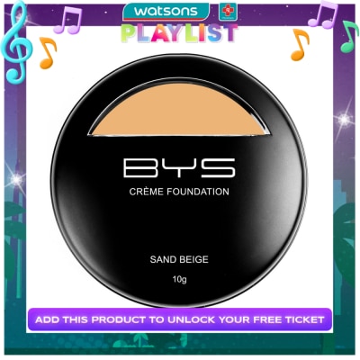 BYS Foundation Cream W/Sponge - Sand Beige
