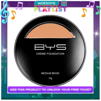 BYS Foundation Cream with Sponge - Medium Beige