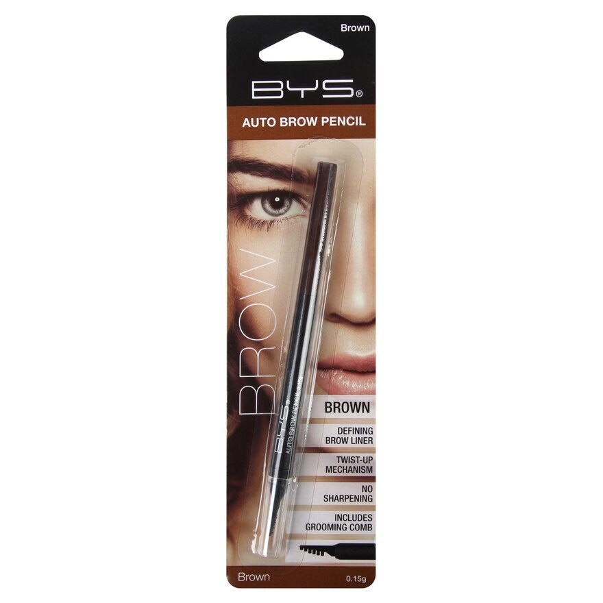 Auto Brow Pencil W/Brush - Brown
