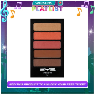 BYS Horizontal Eyeshadow Palette 5 Piece - Sun Kissed