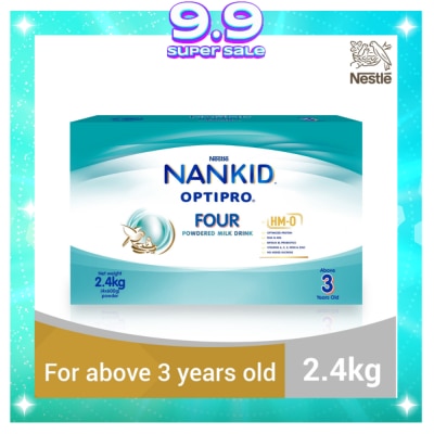 NAN Kid OptiPro Four Powdered Milk For Children Above 3 Years Old 2.4kg