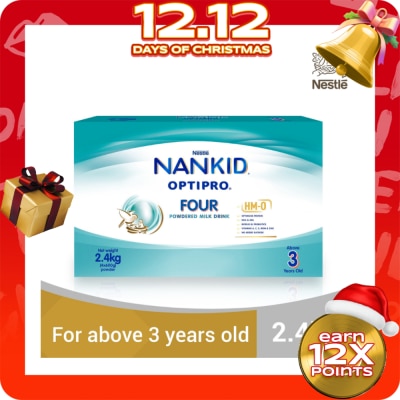 NAN Kid OptiPro Four Powdered Milk For Children Above 3 Years Old 2.4kg
