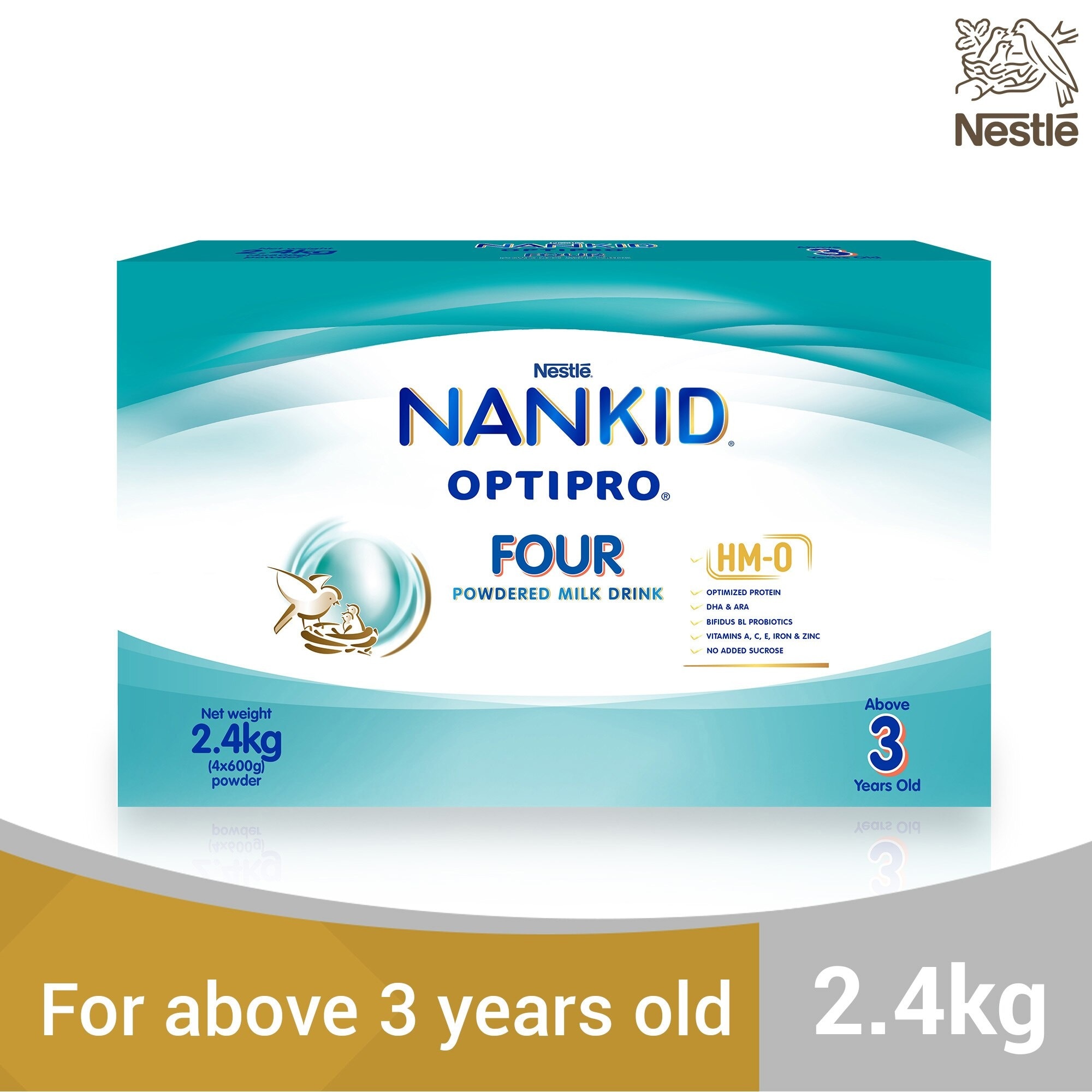 Kid OptiPro Four Powdered Milk For Children Above 3 Years Old 2.4kg