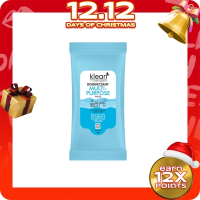 KLEAN Antibacterial Multisurface Wipes 25x2