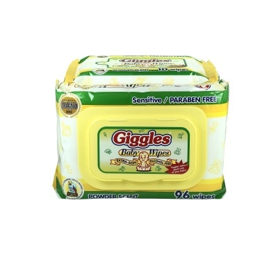 GIGGLES Baby Wipes Powderscent 96 wipes x 2 packs + 1 free 10 wipes