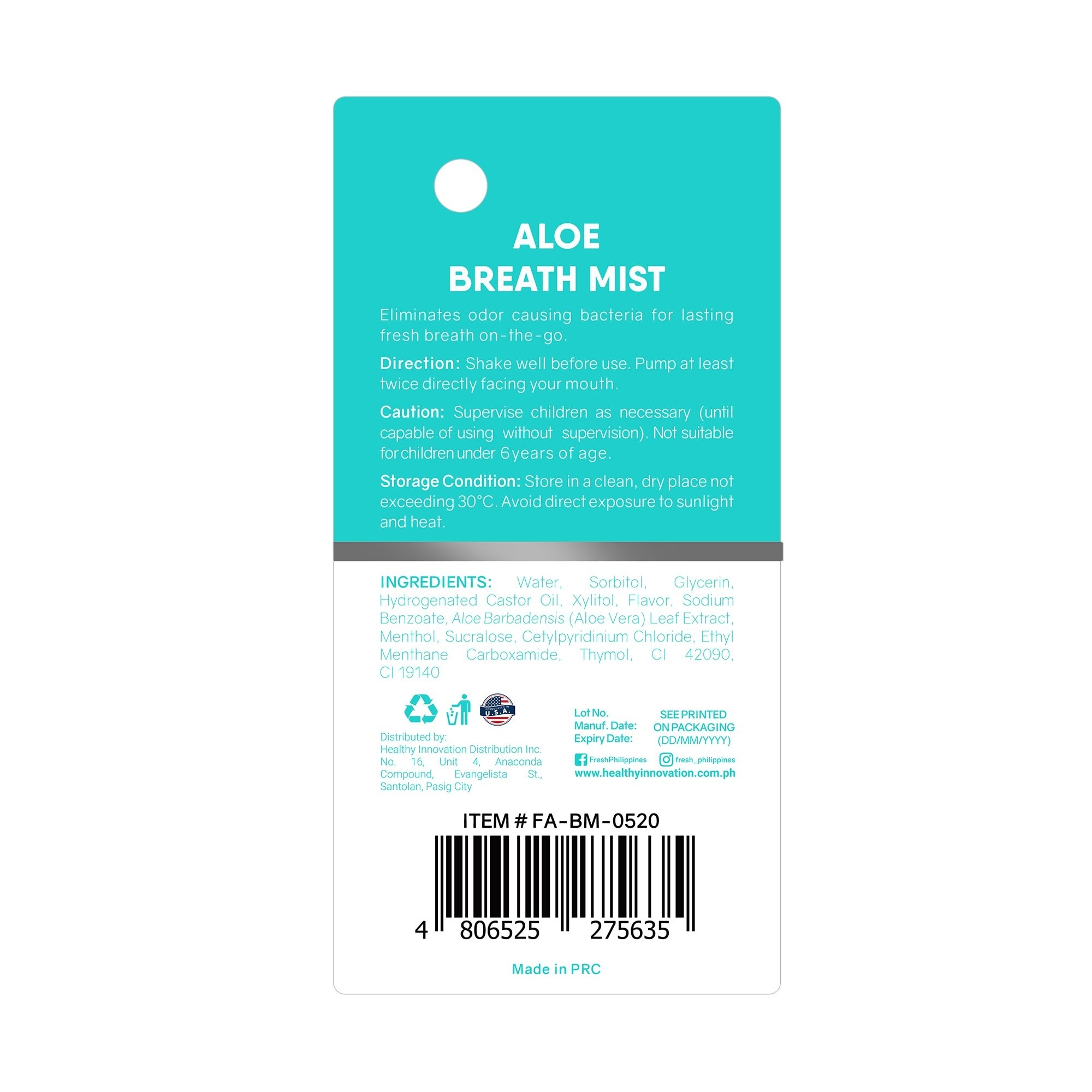 Aloe Breath Mist 10ml