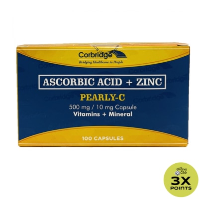 PEARLY C Sodium Ascorbate 500mg + Zinc 10mg per Capsule