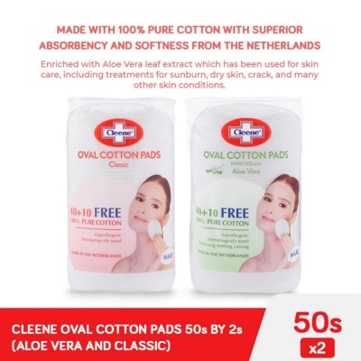 CLEENE - Oval Pads Classic and Aloevera 50s x 2 packs