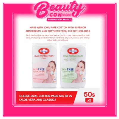 CLEENE Oval Pads Classic and Aloevera 50s x 2 packs