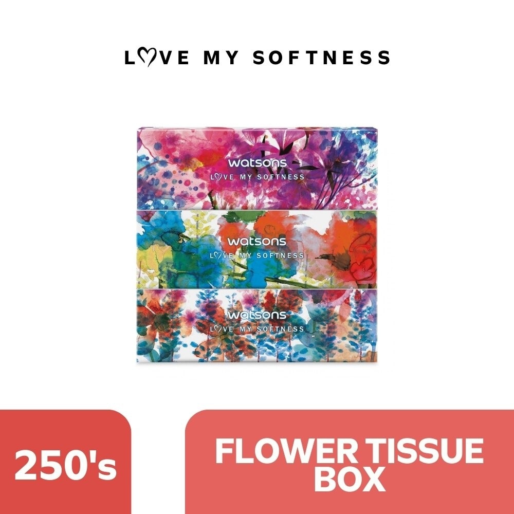 X- Flower Tissue Box 100s 3ply x 3 box