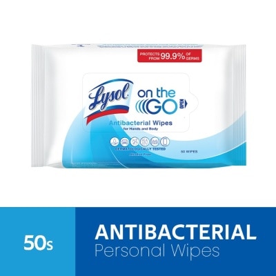 LYSOL LYSOL On The Go Antibacterial Wipes 50S