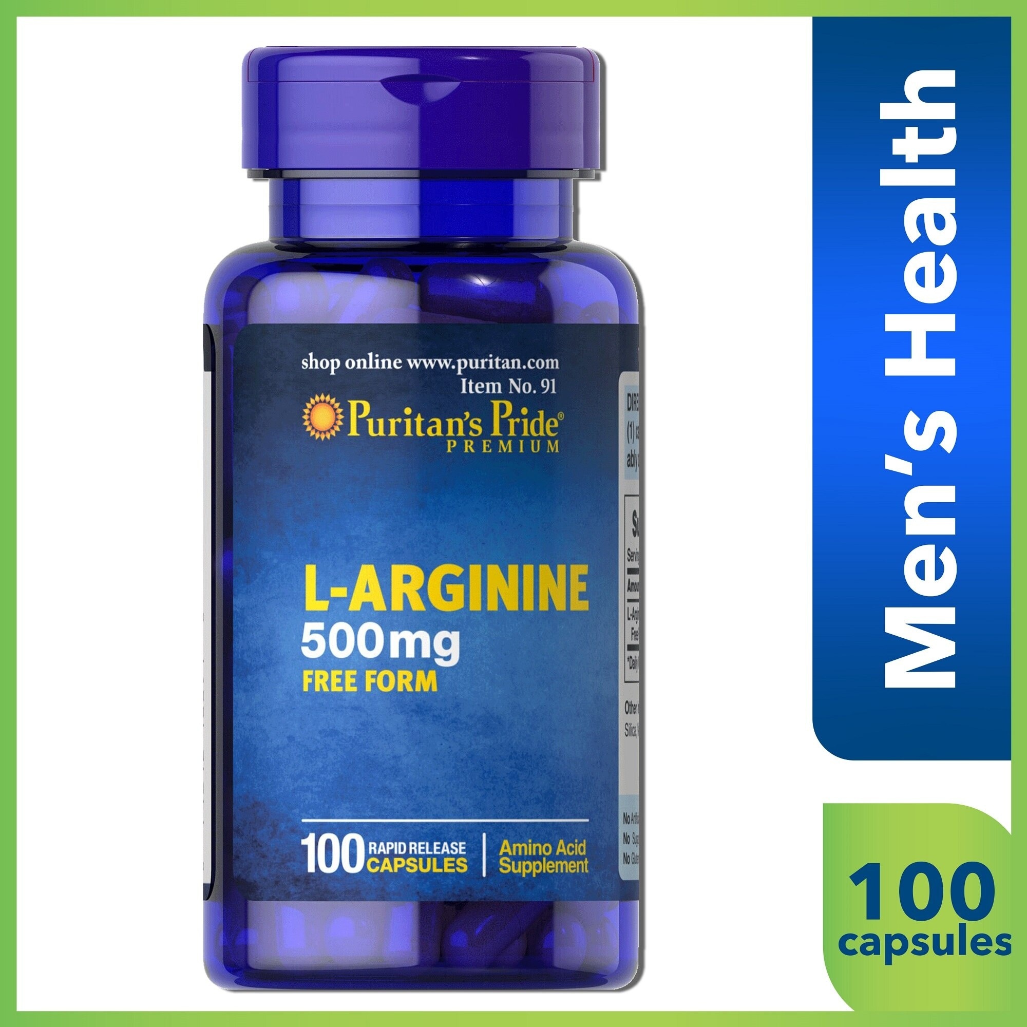 L-Arginine 500mg 100 Capsules