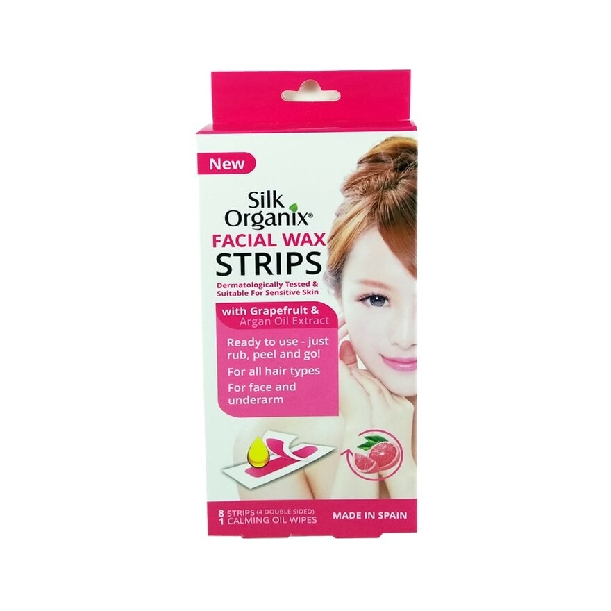 Facial Wax Strips with Grapefruit & Argan Oil Extract