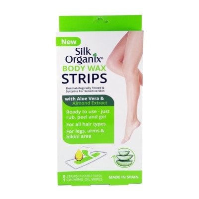 SILK Body Wax Strips with Aloe Vera & Almond Extract